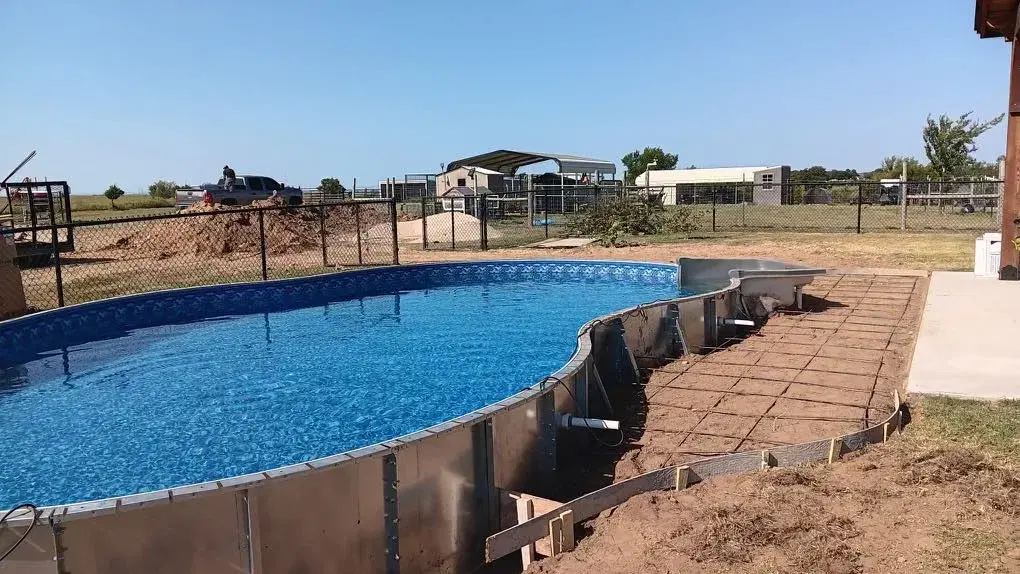 Vinyl liner pool installation Tulsa Oklahoma